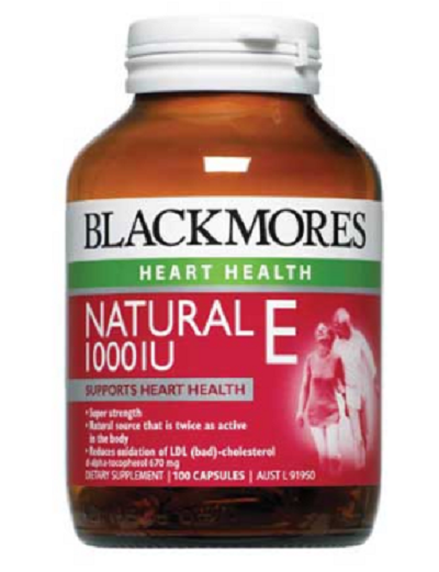 Viên uống Blackmore Natural Vitamin E 1000IU 100 viên 